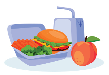 hamburger lunch illustration